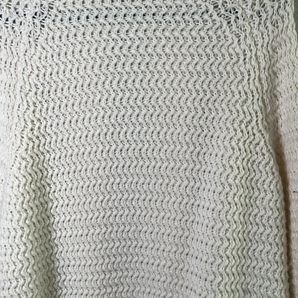 Ann Taylor Cream Textured Knit Alpaca Merino Wool Cardigan XL Open Front Cozy - Picture 8 of 9